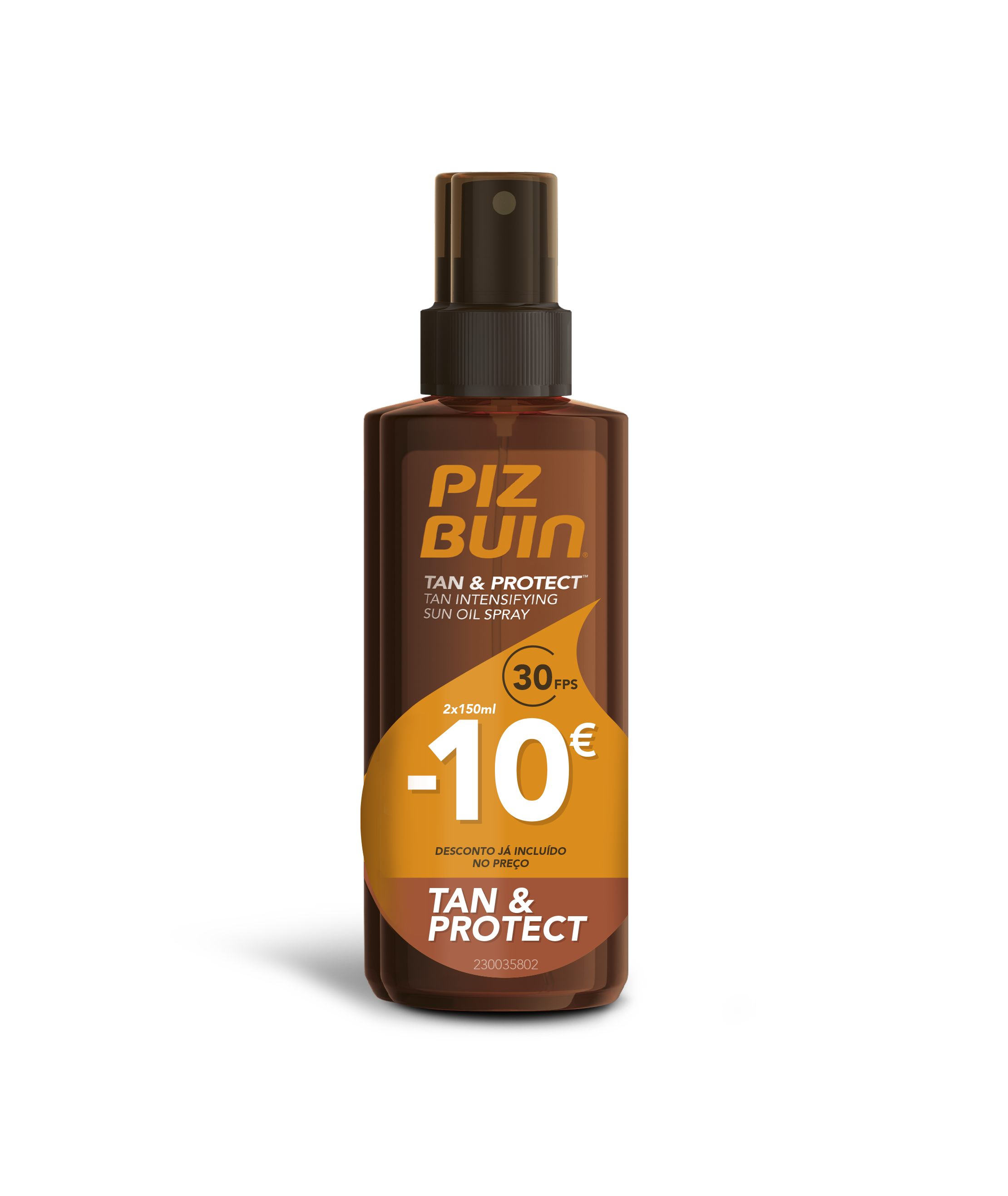 PIZ BUIN TAN & PROTECT SPF30 TAN INTENSIFYING SPRAY OIL 2x150mL