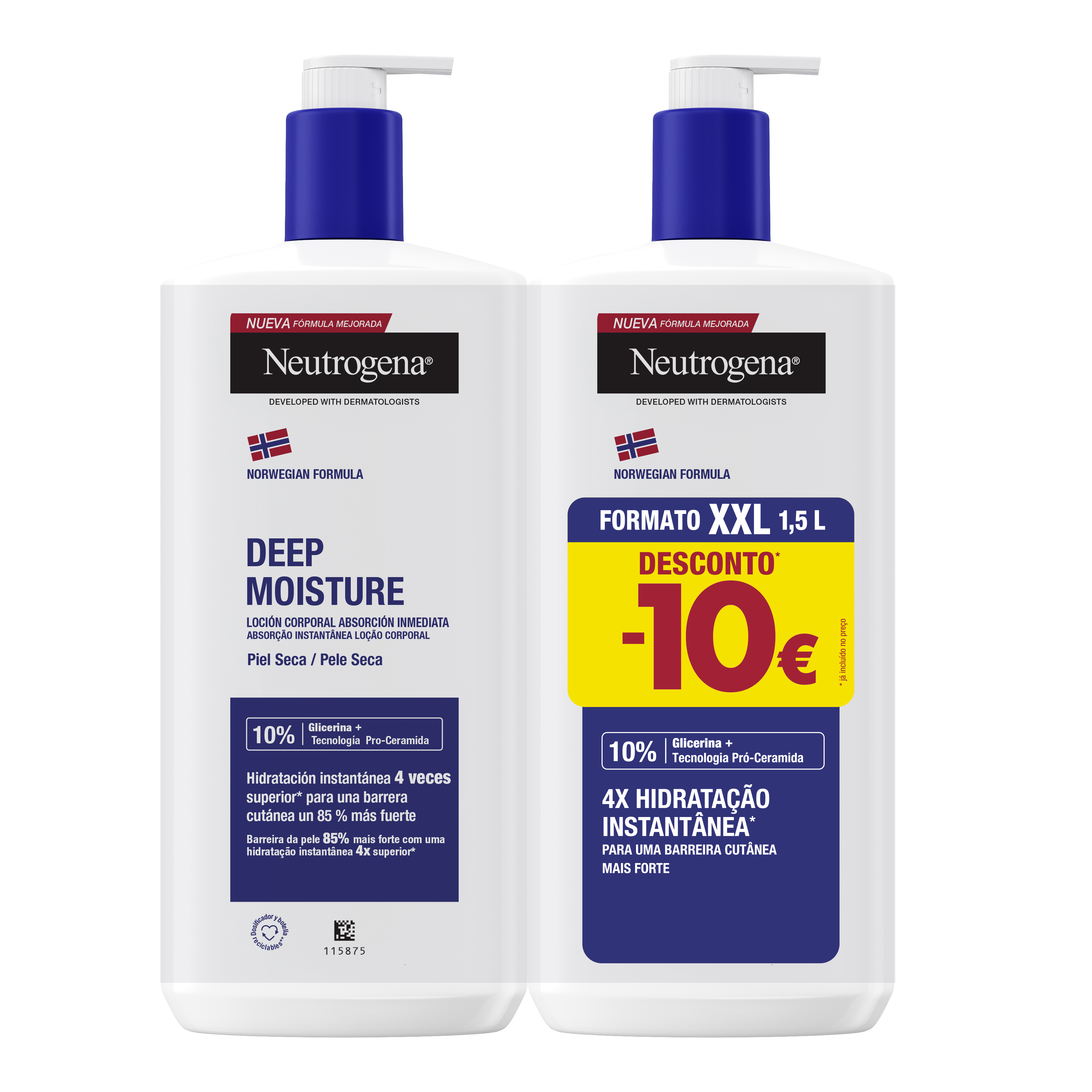 Neutrogena Loção Corporal Hidratação Profunda Pele Seca 2x750mL