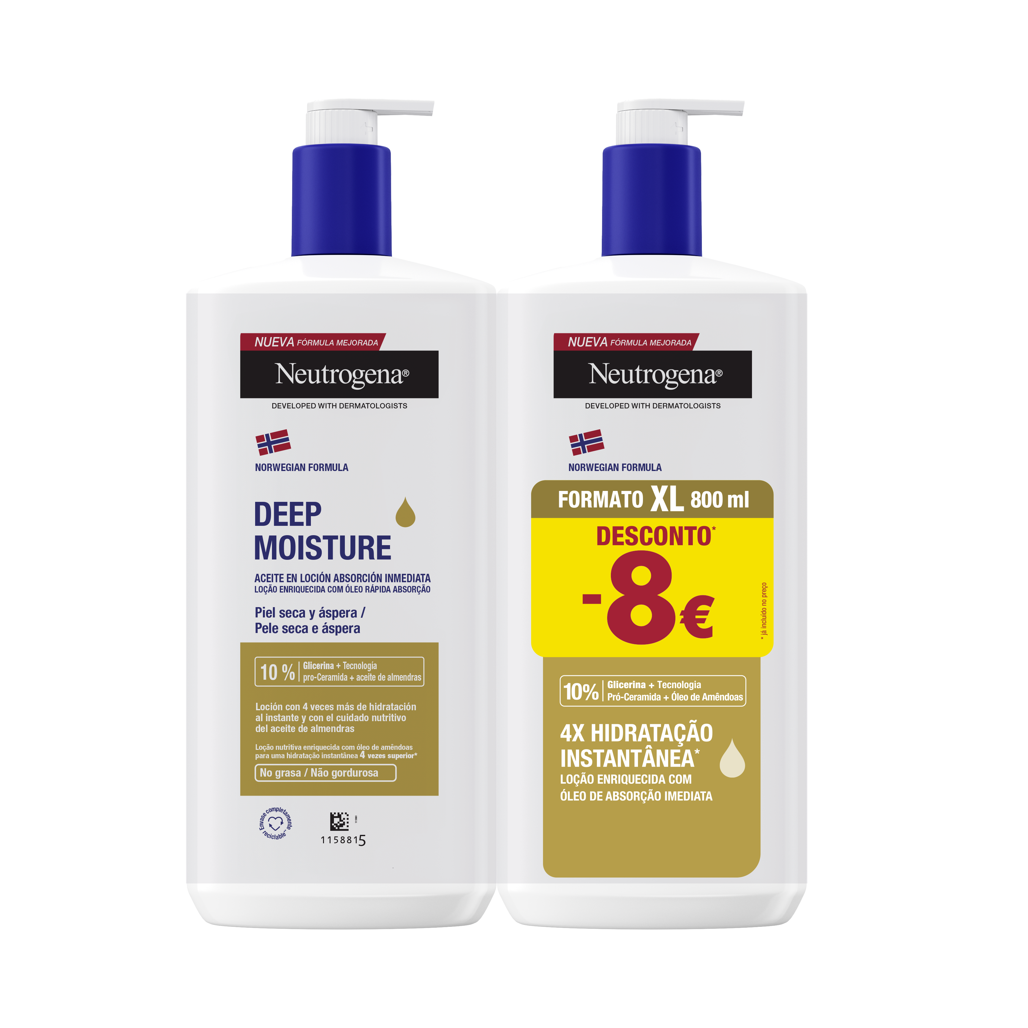 Neutrogena Loção Corporal com Óleo Hidratação Profunda 2x400mL