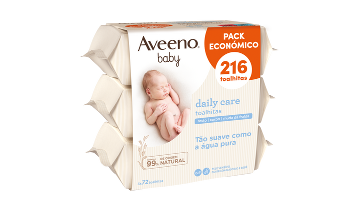 Aveeno Baby Daily Care Toalhitas PROMO 3x72 Unidades