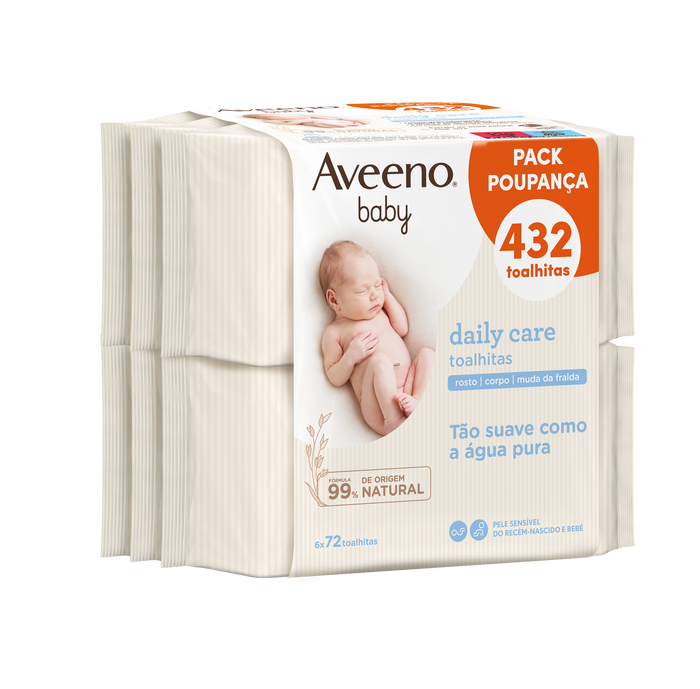 Aveeno Baby Daily Care Toalhitas PROMO 6x72 Unidades