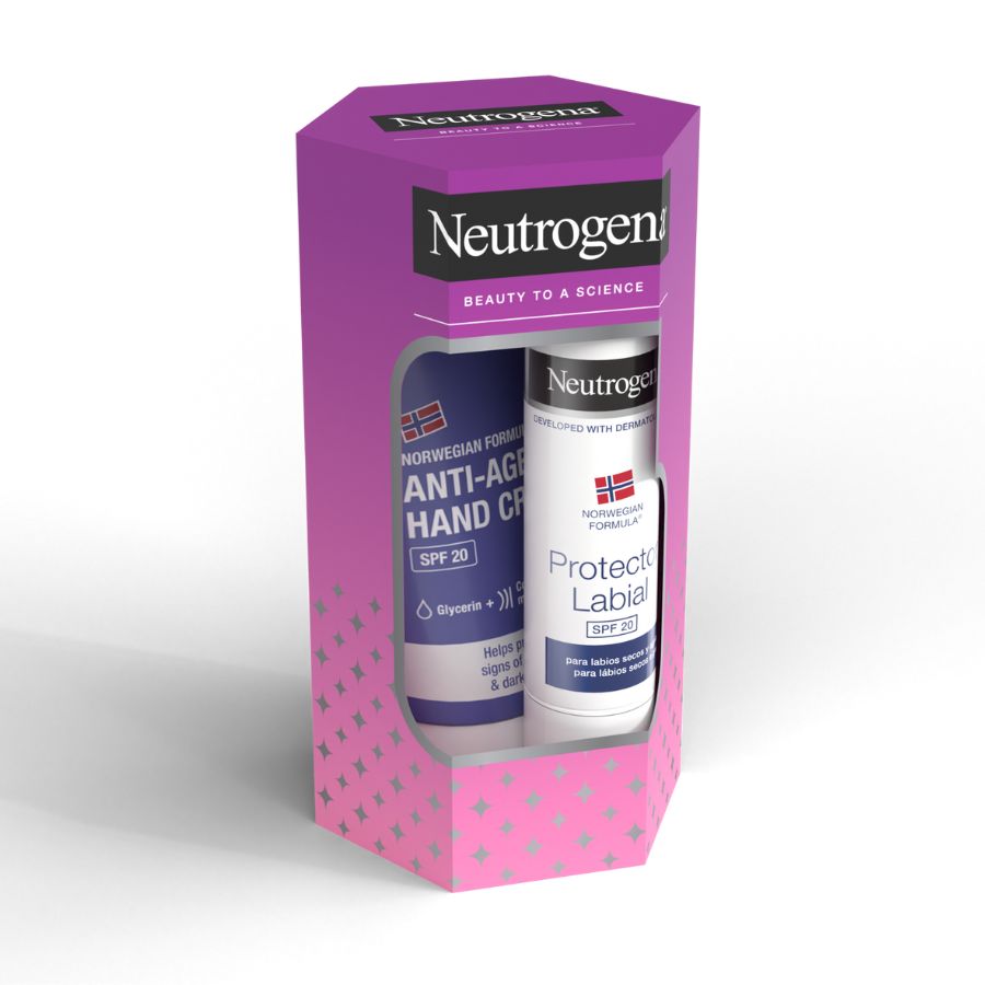 Neutrogena Norwegian Formula Anti-Aging Hand Cream with Free SPF 20 Lipstick
