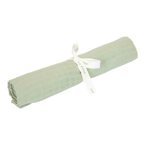 Little Dutch Swaddle Pure Sage 120x120cm