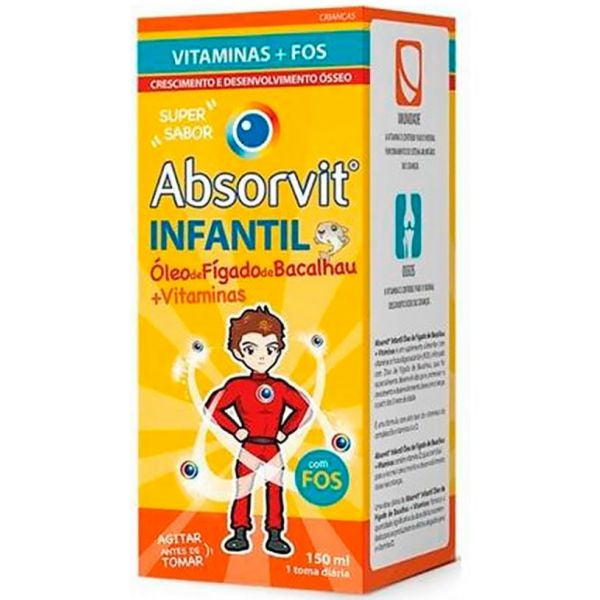 Absorvit Infantil Óleo de Fígado de Bacalhau + Vitaminas 150mL