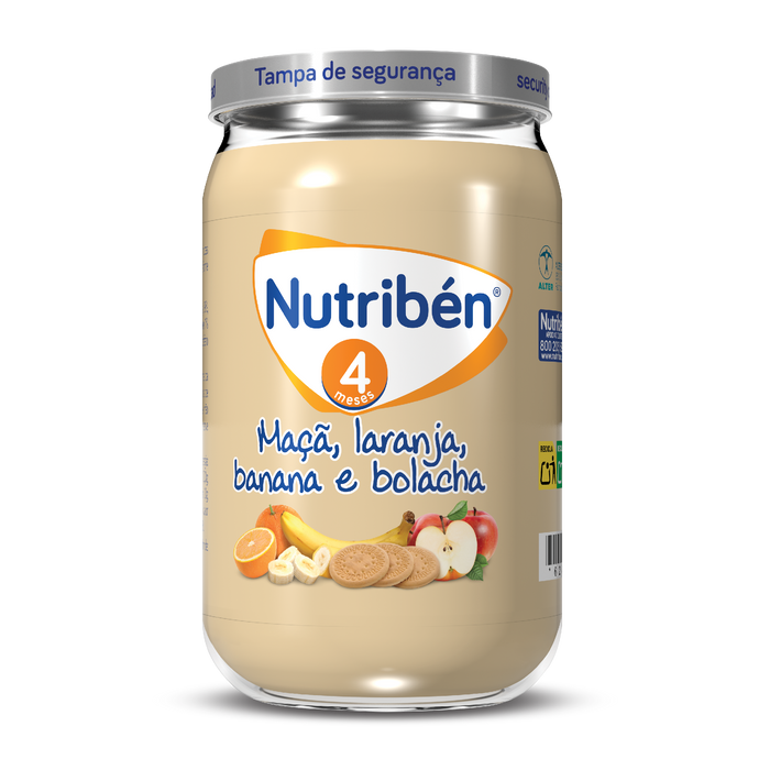 Nutribén apple, orange, banana and biscuit flavored jar, 235g