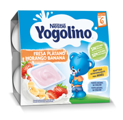 Nestlé Yogolino Morango Banana 0% Açúcares Adicionados 4x100g