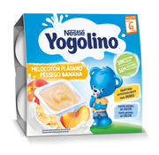 Nestlé Yogolino Pêssego Banana 0% Açúcares Adicionados 4x100g