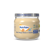 Nutribén apple, orange, banana and biscuit flavor in a small pot, 120g.