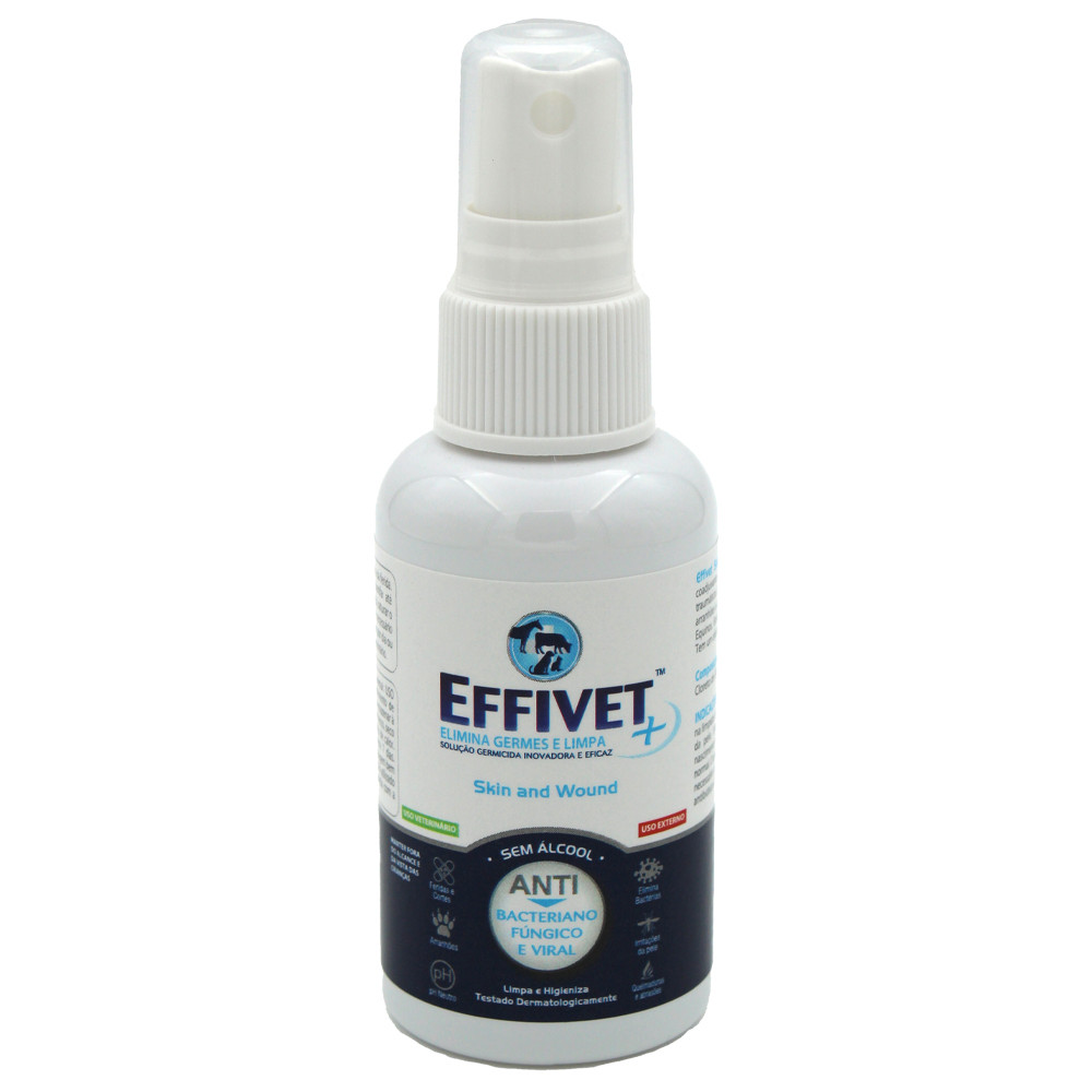 Effivet Skin & Wound Solução Hidrogel Antisséptica para Feridas – 60ml