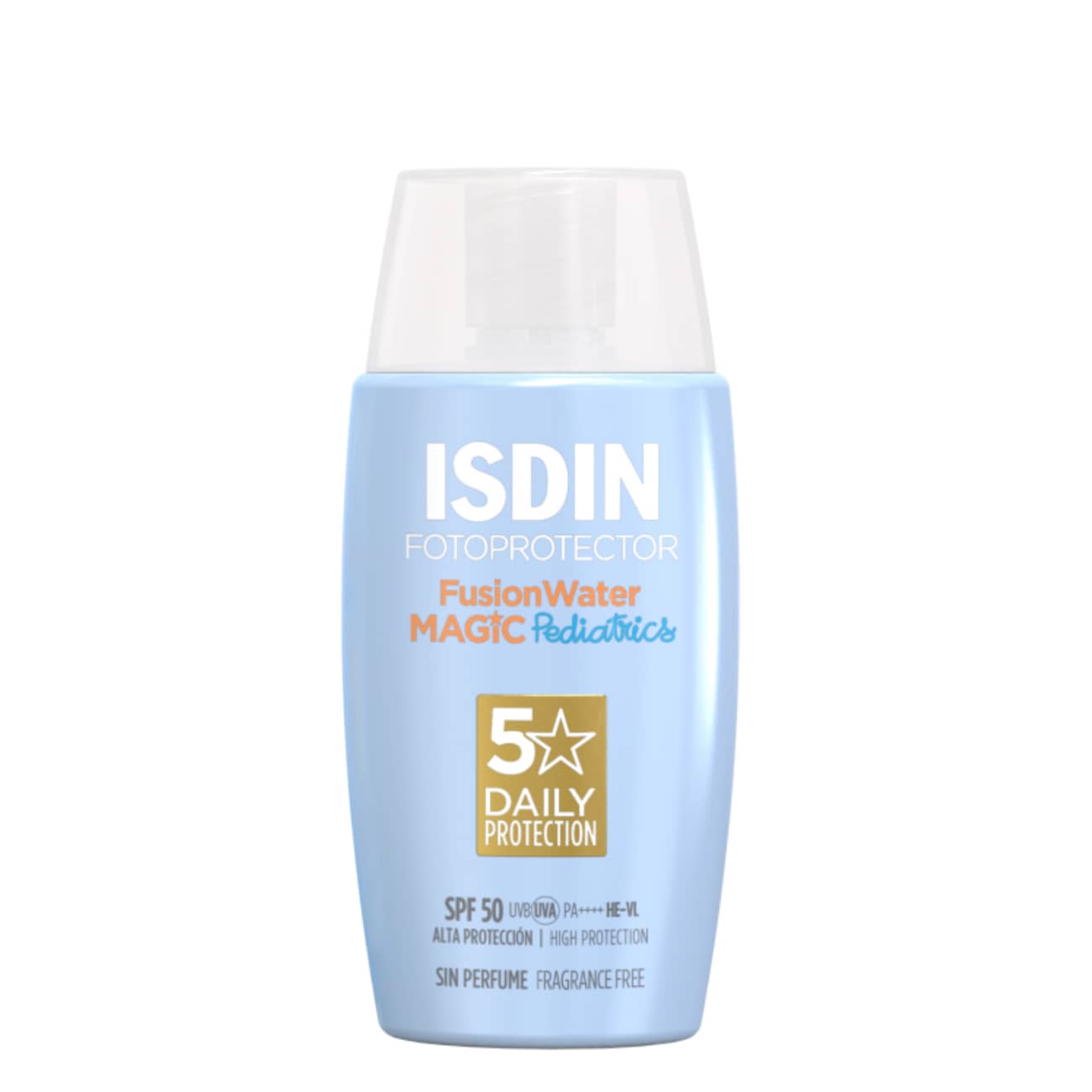 Isdin Fotoprotector Pediatrics Fusion Water Magic SPF50 50ML - Ultra-light facial sunscreen for children.
