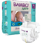 Bambo Fraldas de Bebé Ecológicas T1 2-4 kg