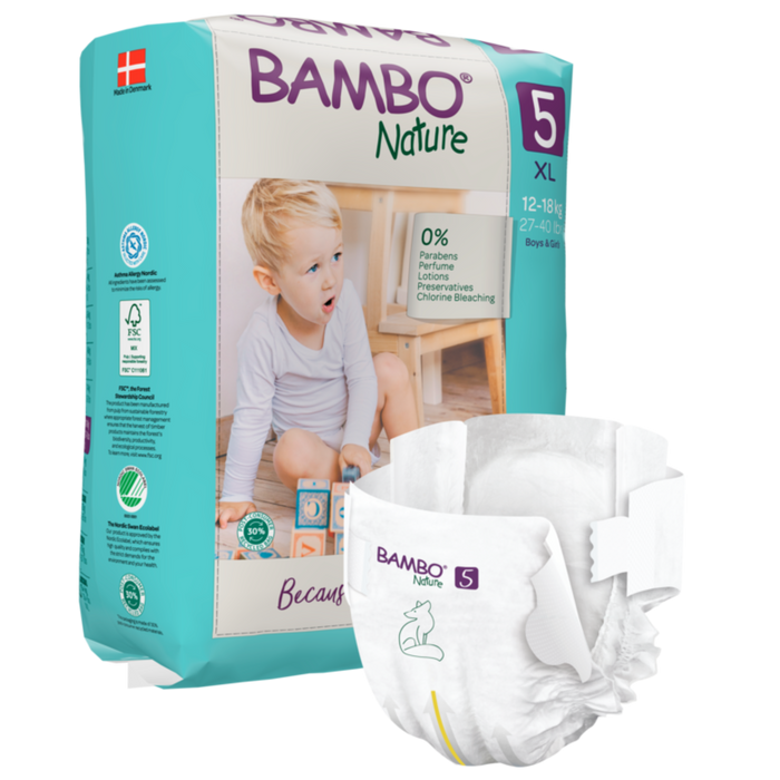 Bambo Eco-Friendly Baby Diapers Size 5 12-18 kg