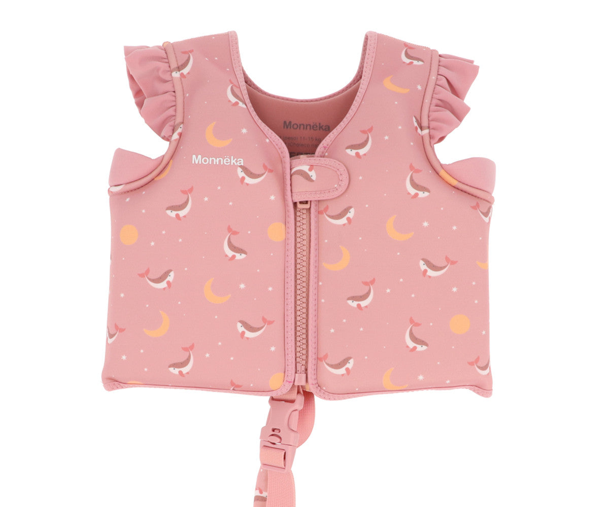 Monneka Colete Flutuador Whale Pink 2-3a 101248