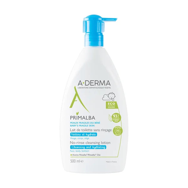 A-Derma Primalba Leite de Limpeza hidratante para bebé 500mL