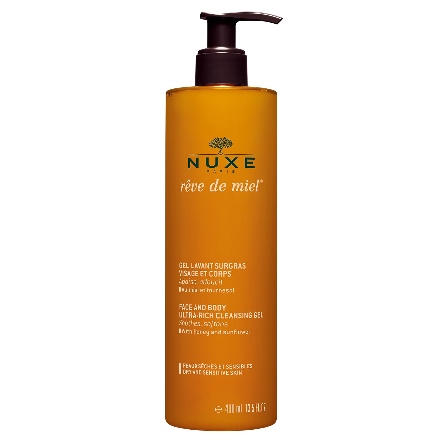 Nuxe Rêve de Miel 
Gel de Limpeza Rosto e Corpo 400ml