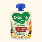 Blédina Frutapura Saqueta Maçã Banana Frutos do Bosque 90g +8m