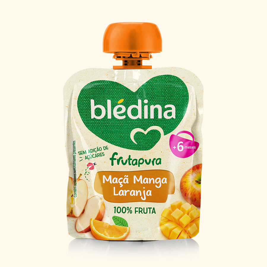 Blédina Frutapura Saqueta Maçã Manga Laranja 90g +6m