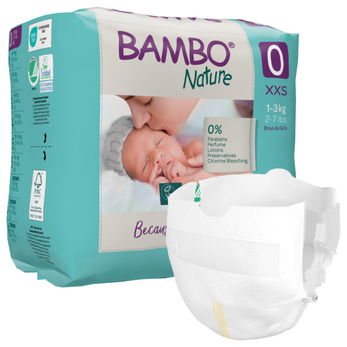 Bambo Eco-Friendly Baby Diapers Size 0 1-3 kg