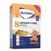 Nutribén milk-based porridge with 8 cereals and honey, 250g