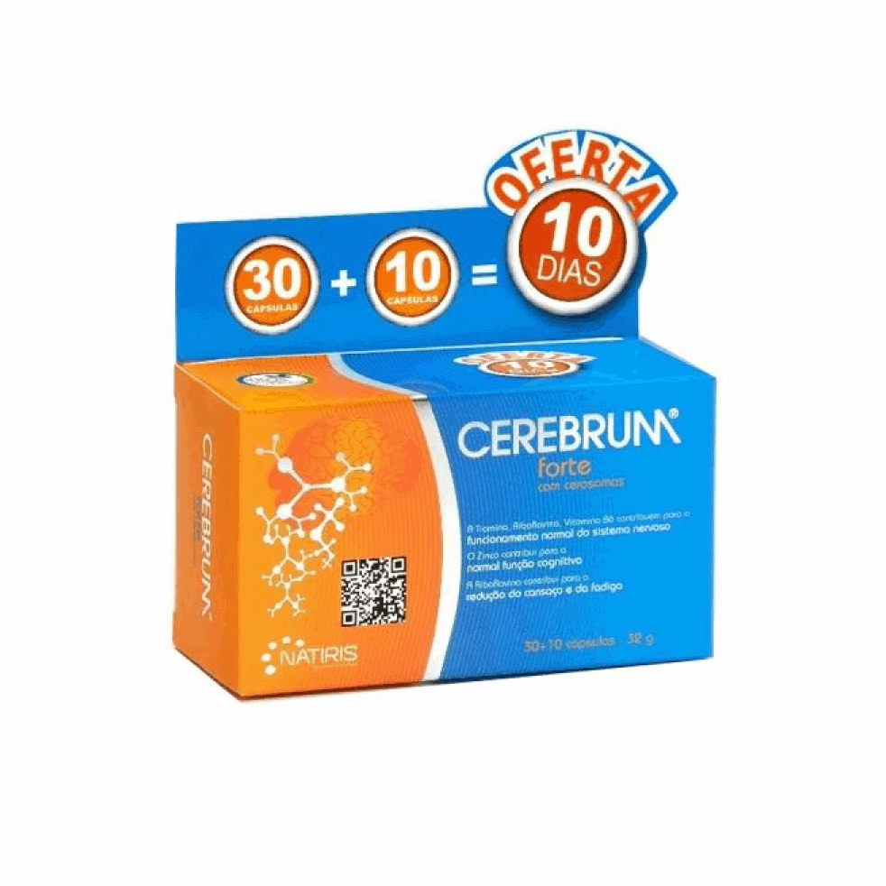 Cerebrum Forte 30 Cápsulas com Cerosomas com Oferta de 10 Cápsulas