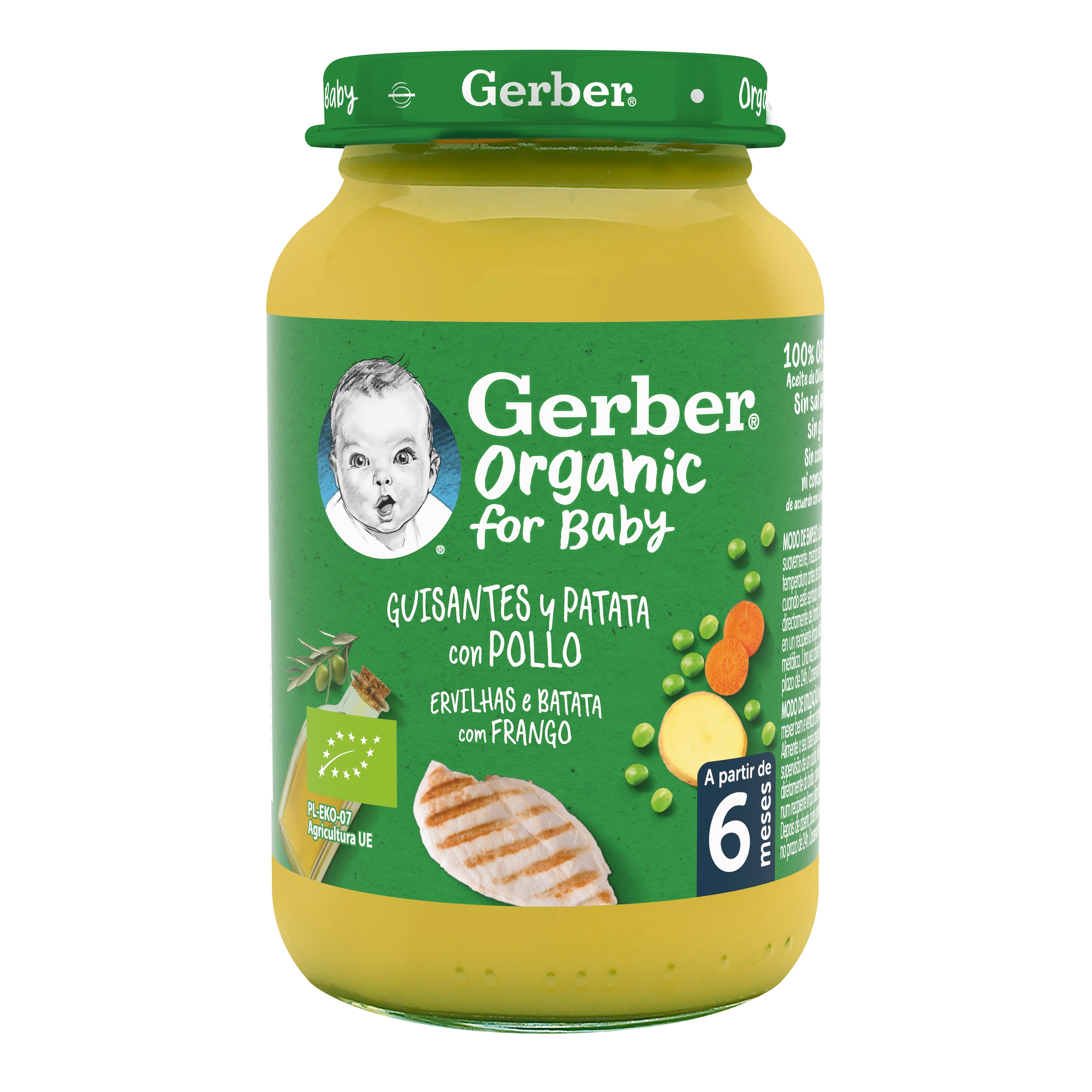 Nestlé Gerber Organic Ervilhas Batata Frango 190g