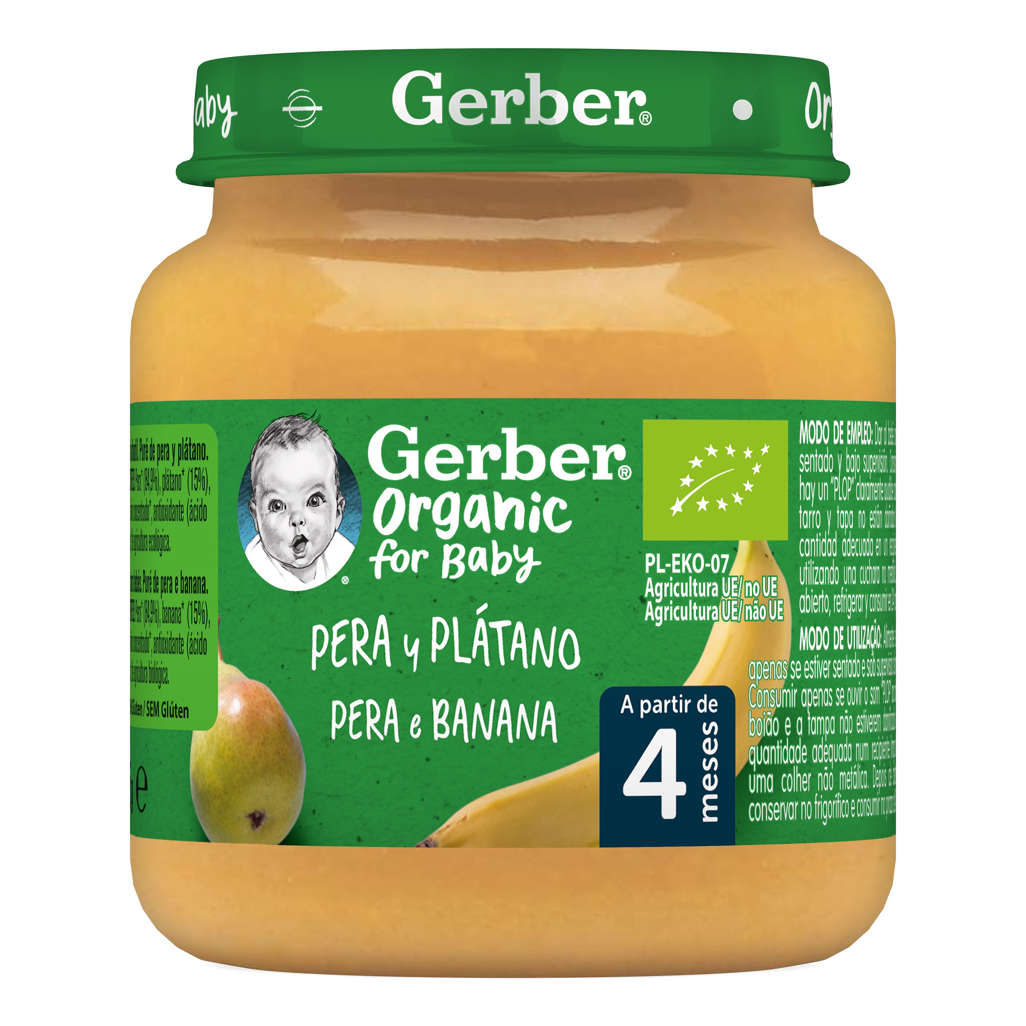 Nestlé Gerber Organic Pera Banana 125g