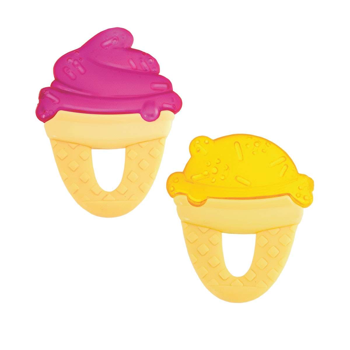 Chicco Anel de Dentição Fresh Gelado Rosa ou Amarelo 1 Peça