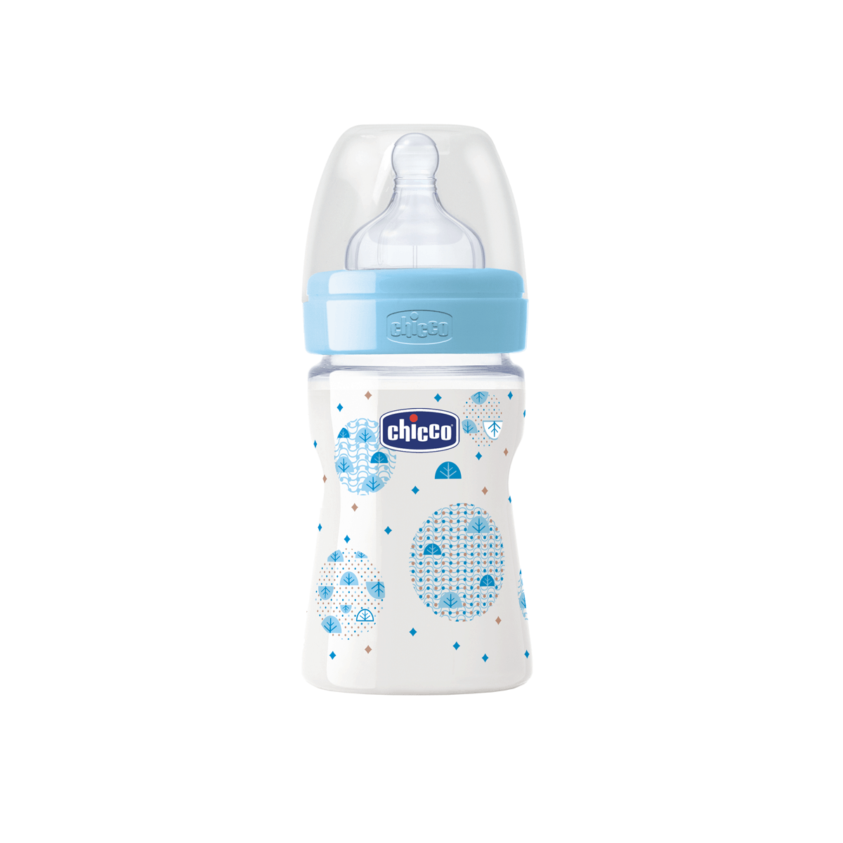 Chicco Biberão Benessere com Tetina em Silicone Azul 150mL (0m+)
