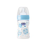 Chicco Biberão Benessere com Tetina em Silicone Azul 150mL (0m+)
