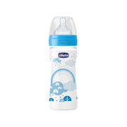 Chicco Biberão Benessere com Tetina em Silicone Azul 250mL (2m+)