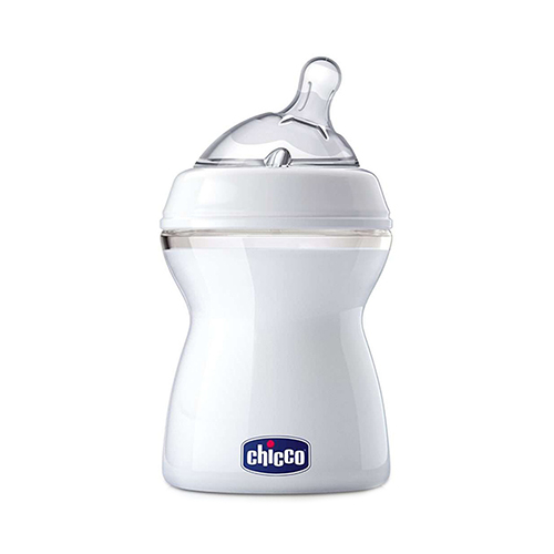 Chicco Biberão Natural Feeling Silicone Branco 330mL (6m+)