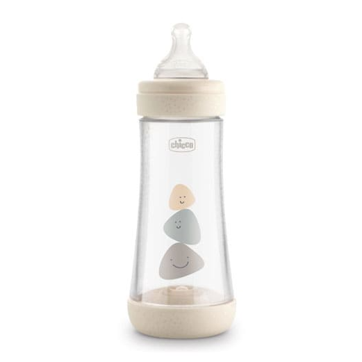Chicco Biberão Perfect 5 com Tetina em Silicone Bege 300mL (4m+)