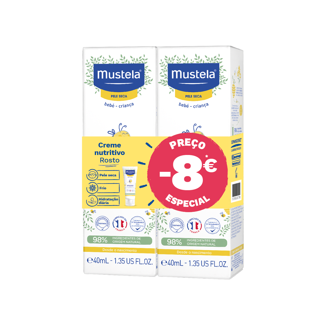 Mustela Bebé Creme De Rosto 40ml x2