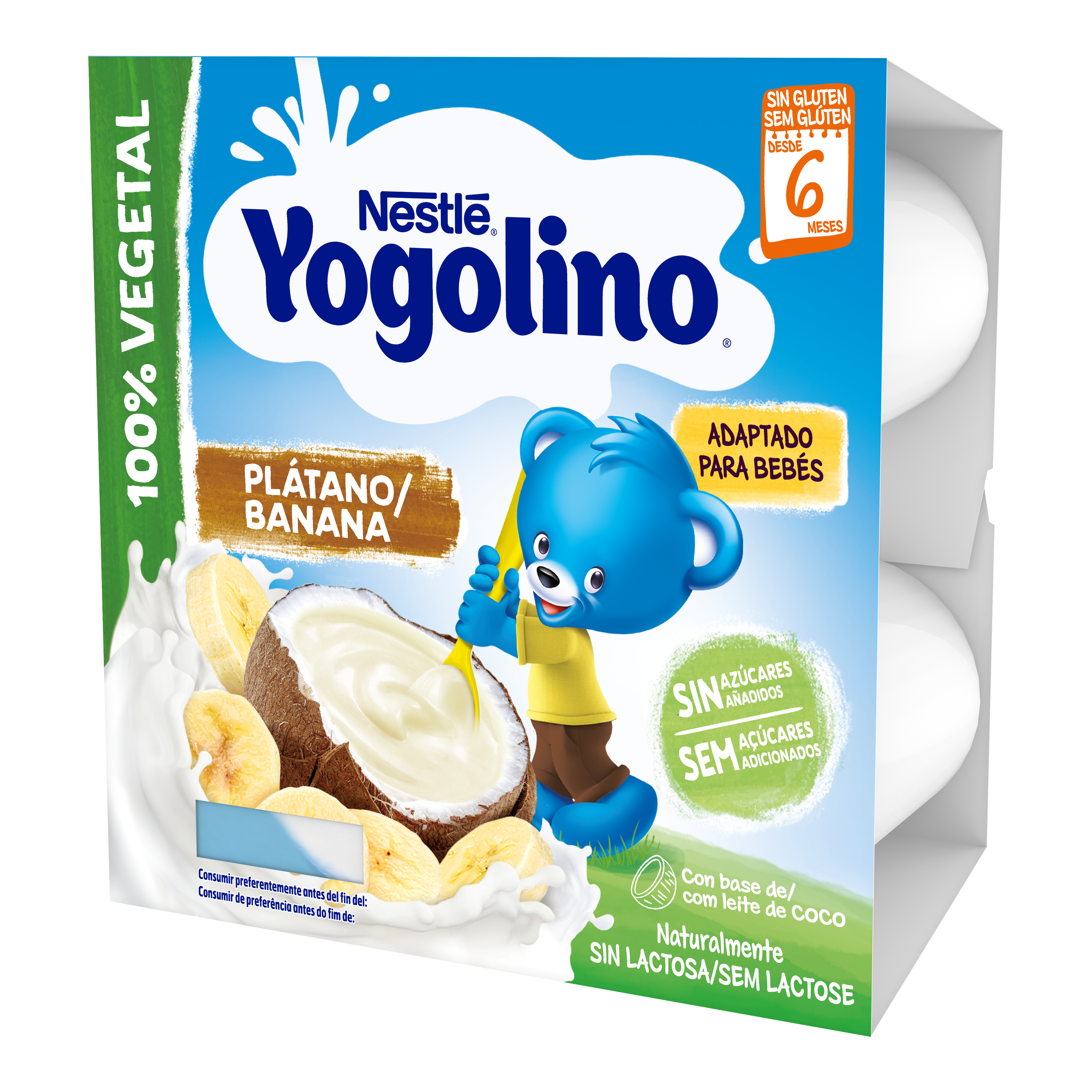 YOGOLINO 100% Plant-Based Banana Puree with Coconut Milk