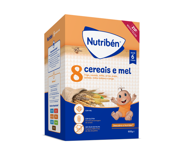 Nutribén 8-cereal and honey non-dairy porridge 600g