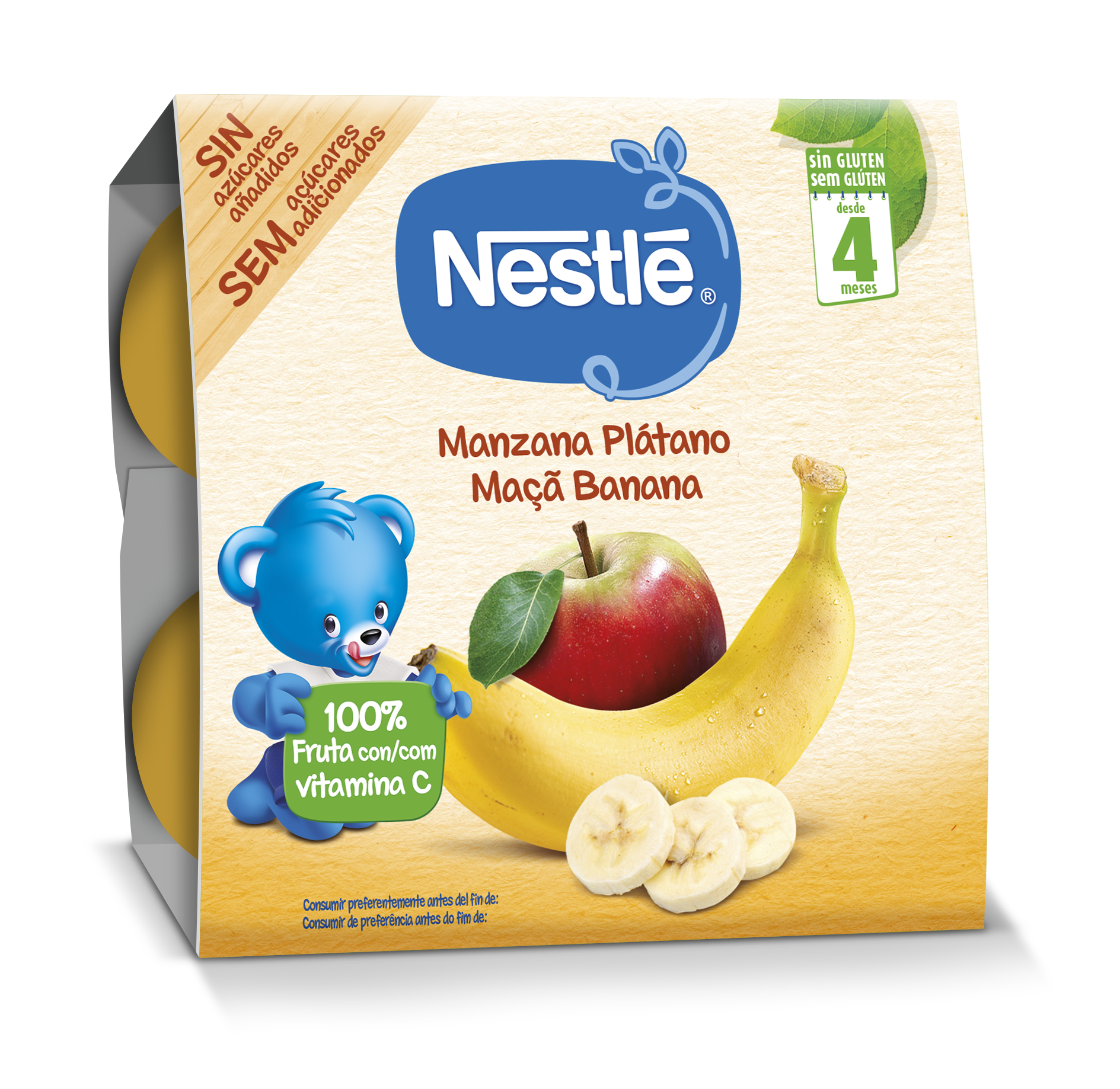 Nestlé Maçã Banana 4x100g