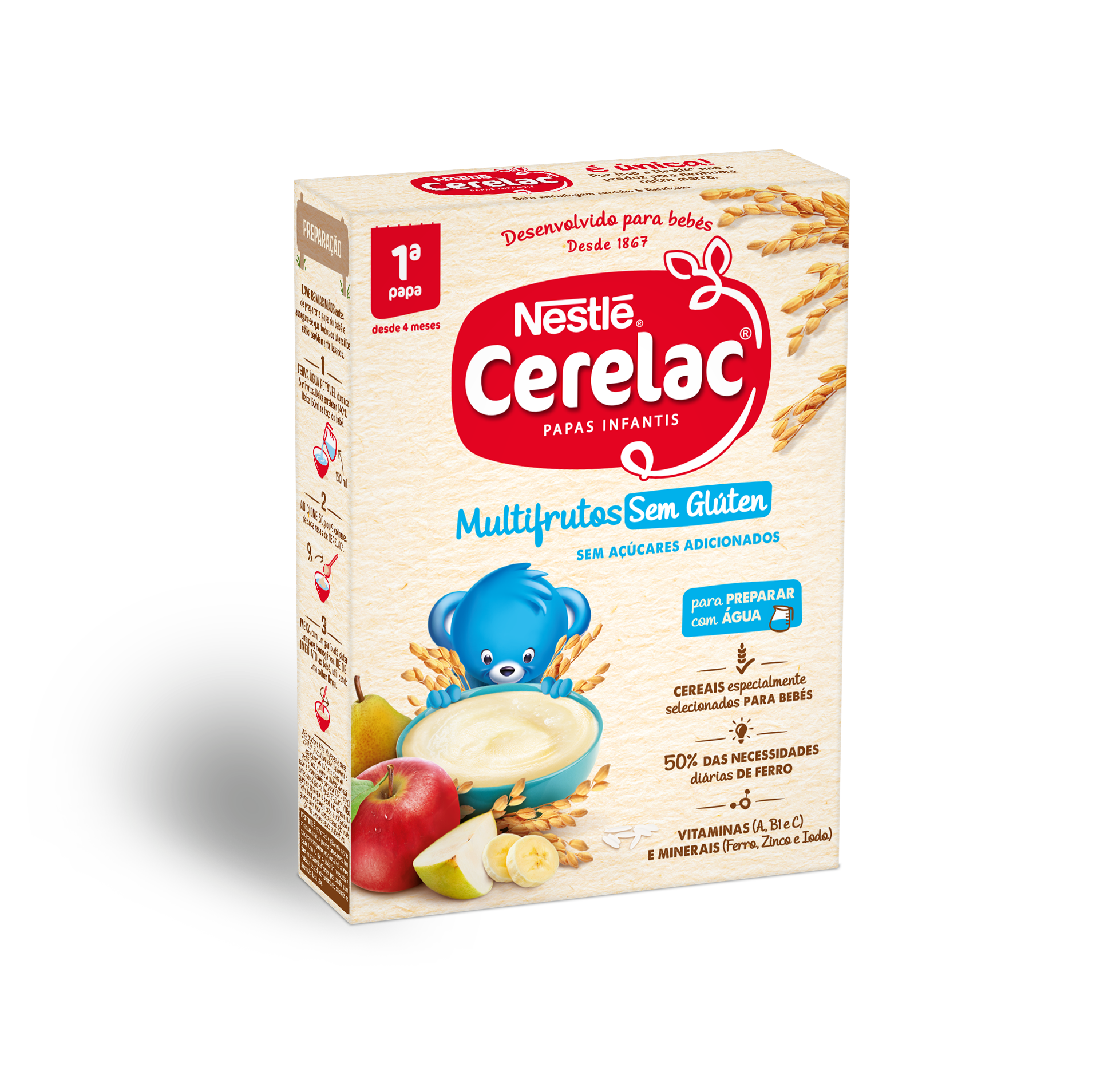 Nestlé Cerelac Multifrutos s/Glúten Láctea 250g