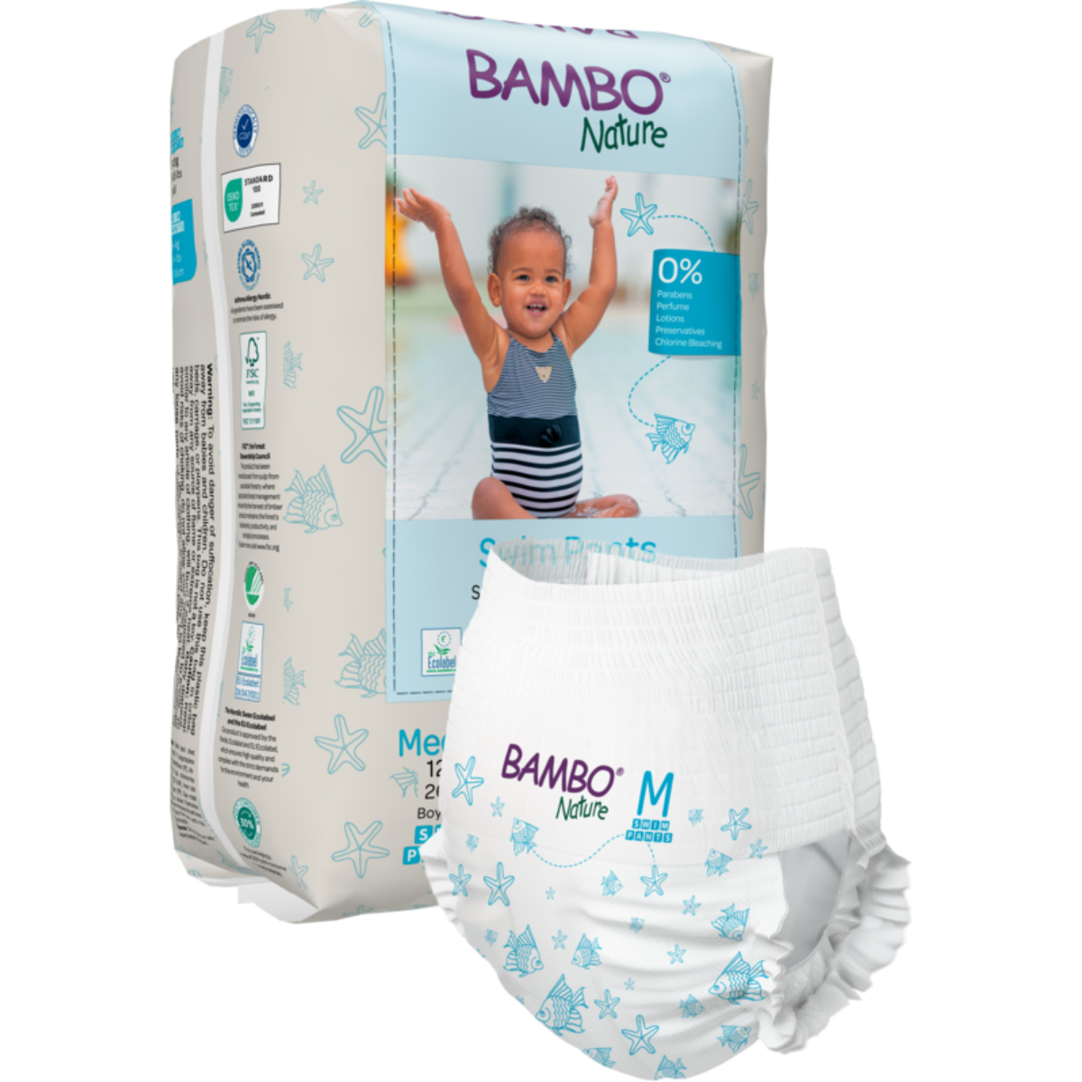 Bambo Fraldas de Bebé Swim M 12kg+