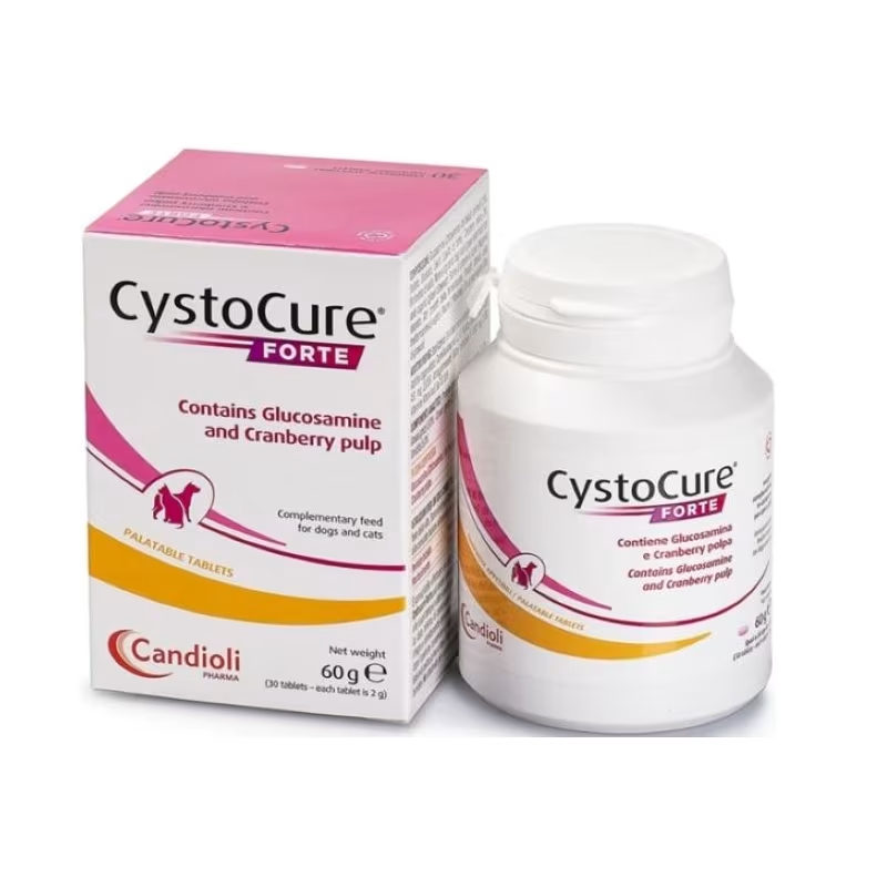 Candioli Cystocure 30 Comprimidos – Suplemento Urinário para Cães e Gatos