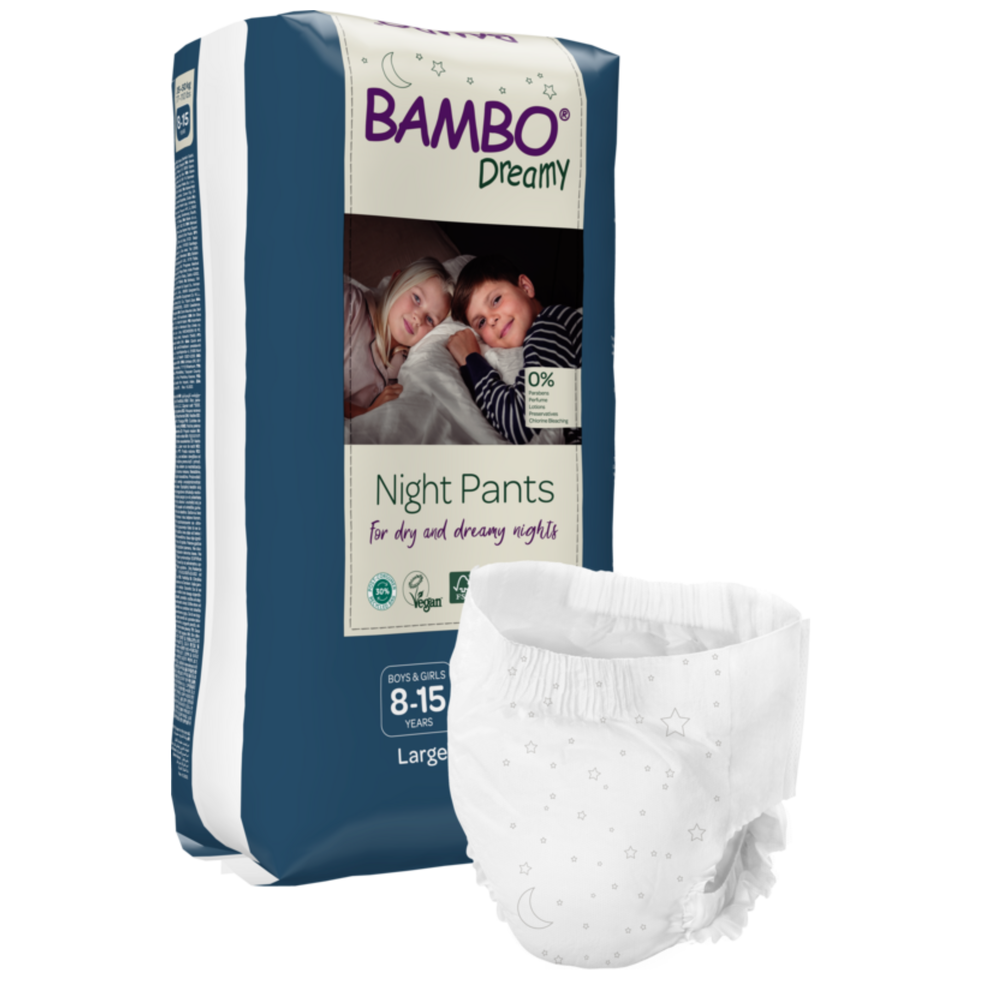 Bambo Fraldas Noturnas Ecológicas L 35-50kg