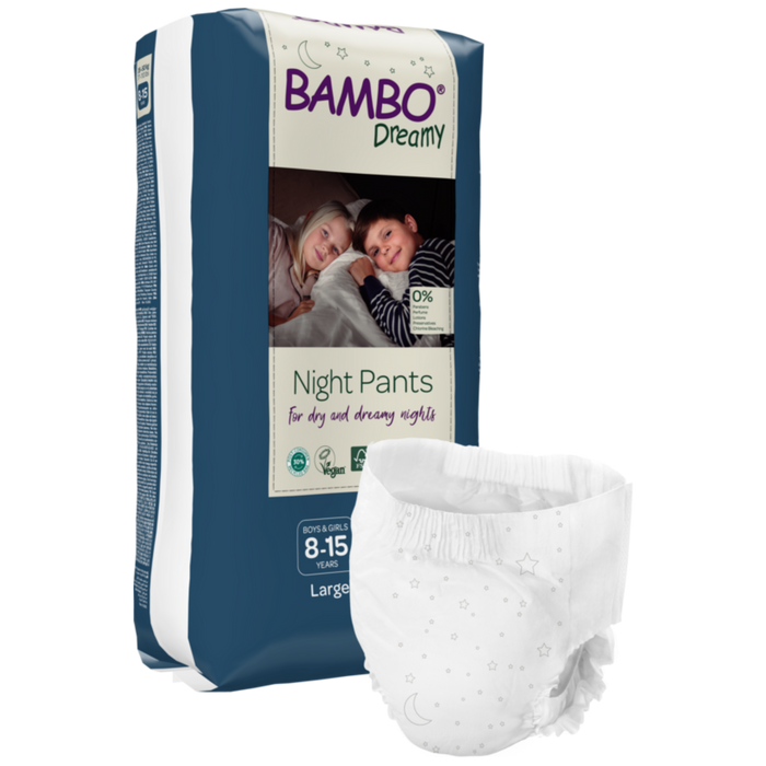 Bambo Eco-Friendly Nighttime Diapers, Size L, 35-50kg