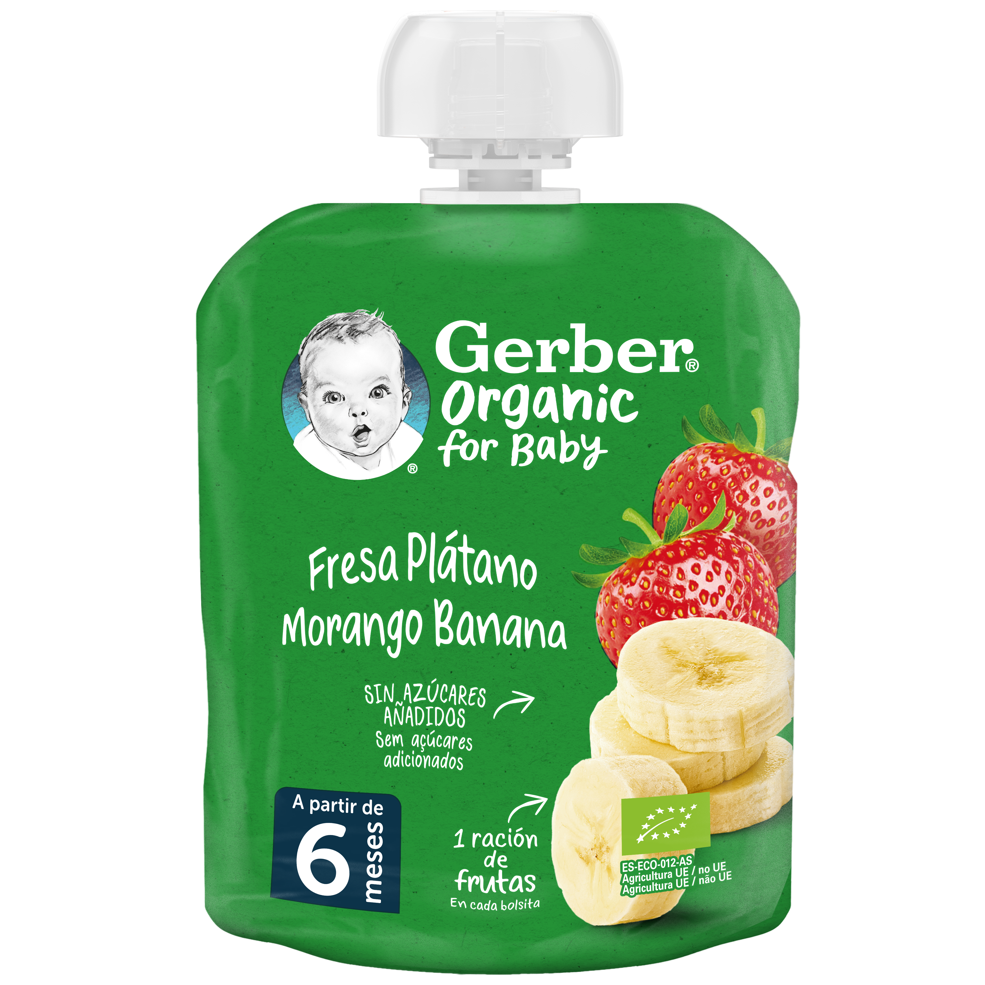 Nestlé Gerber Organic Morango Banana 90g