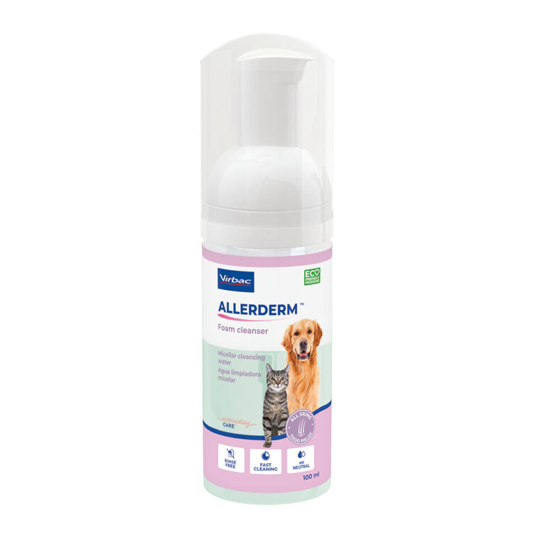 Allerderm Foam Espuma de Limpeza sem Enxaguamento para Cão e Gato – 100ml