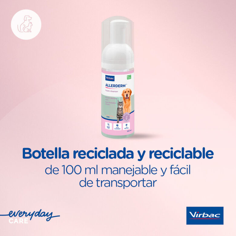 Allerderm Foam Espuma de Limpeza sem Enxaguamento para Cão e Gato – 100ml