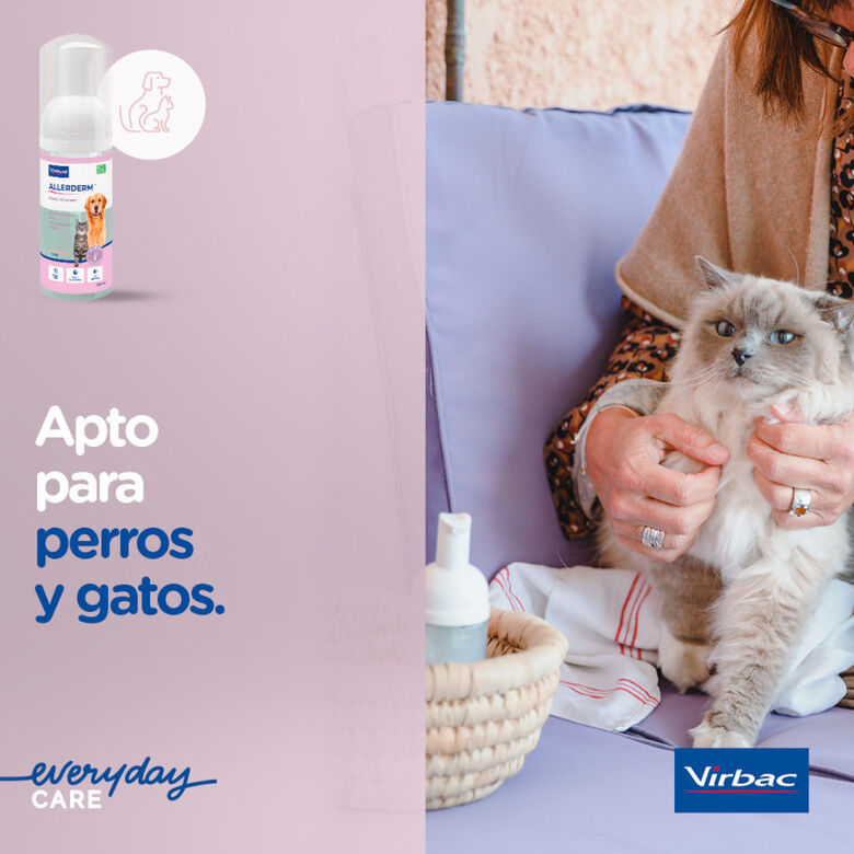 Allerderm Foam Espuma de Limpeza sem Enxaguamento para Cão e Gato – 100ml