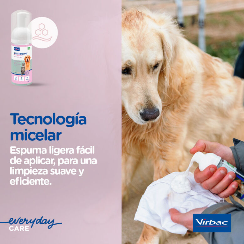 Allerderm Foam Espuma de Limpeza sem Enxaguamento para Cão e Gato – 100ml