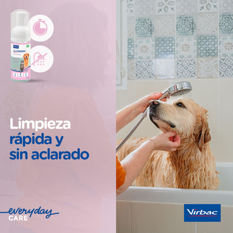 Allerderm Foam Espuma de Limpeza sem Enxaguamento para Cão e Gato – 100ml