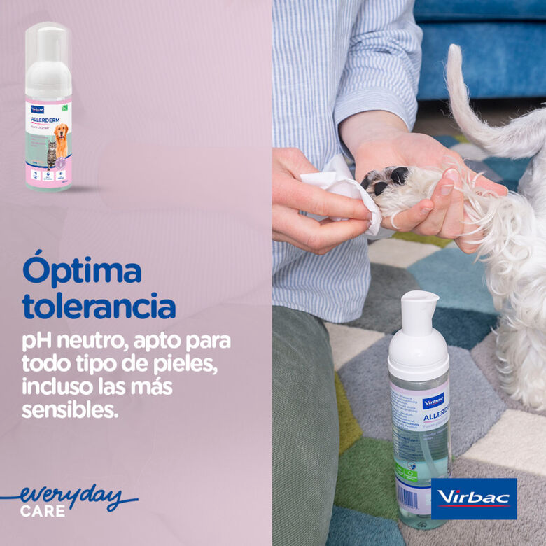 Allerderm Foam Espuma de Limpeza sem Enxaguamento para Cão e Gato – 100ml