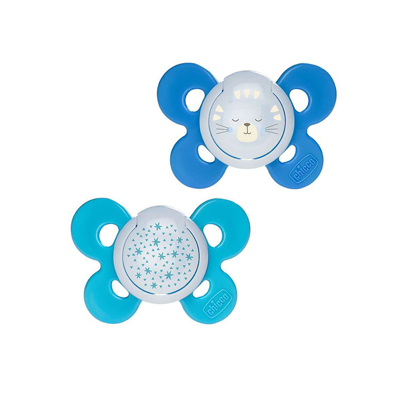 Chicco Chupeta Pack Physio Comfort Night Silicone Menino 16-36m