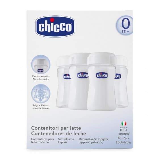 Chicco Contentores para Leite Materno 4 Unidades